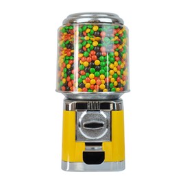 Gdrasuya10 Automatic Gumball Machine, Bulk Vending Gumball Candy Machine Countertop Bubble Gum Dispenser W/Key (Yellow)