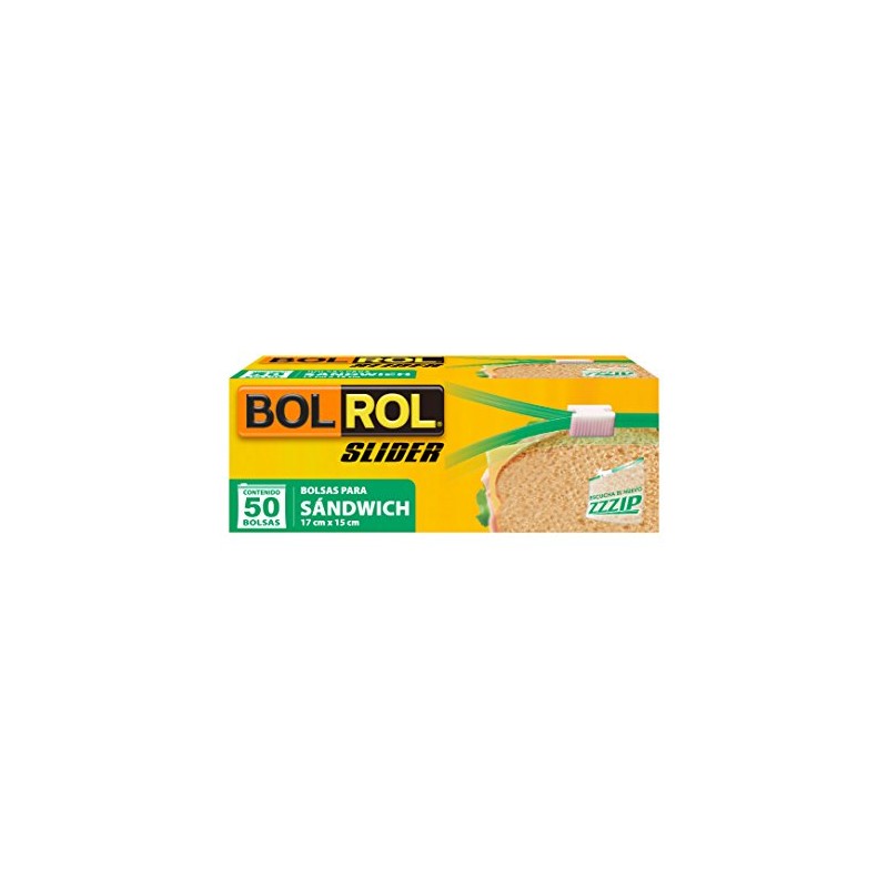 Bol Rol Bolsas Herméticas con Slider para Sándwich, 17 x