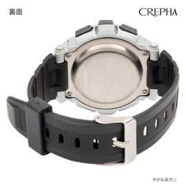 Clefer TS-D155-SV Digital Men's Waterproof Stopwatch with Urethane Strap, Black, Black