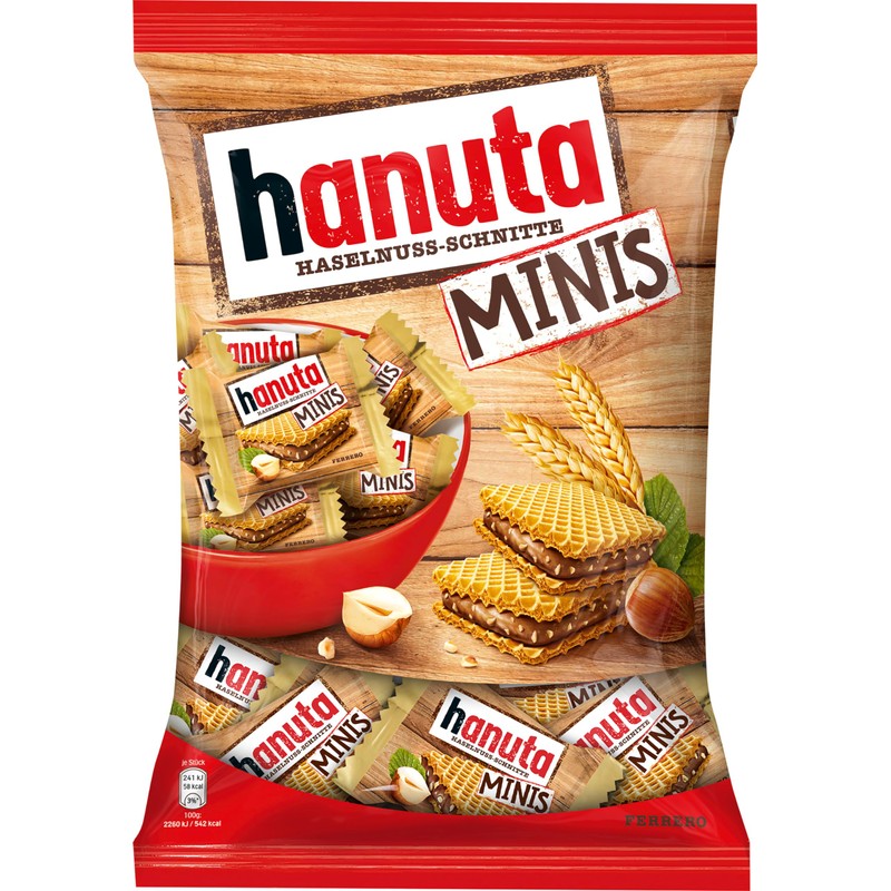 Hanuta Minis Galleta con relleno de avellana 200g