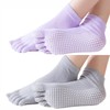 Copeflap Women's Yoga Socks, 5 Toes, Pilates, Anti-Slip, 2 Pair