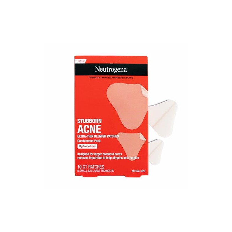 Neutrogena Stubborn Acne Ultra-Thin Blemish Patches, Acne Pimple Patches, Ultra-Thin