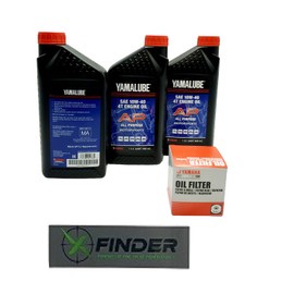 Yamaha Grizzly 450 (2007-2014) all Models AP Oil Filter Change Kit Yamaha Part# 5GH-13440-80-00, 3 Quarts All All Purpose LUB-10W40-AP-12