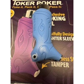 Toker Poker Lighter Sleeve Smoking Tool - Fits Clipper - Blue - New