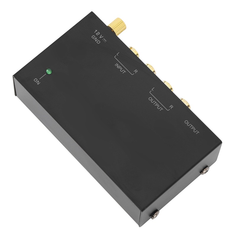 Phono Preamplifier AC Metal 100‑240V Sound Record Player Preamplifier for