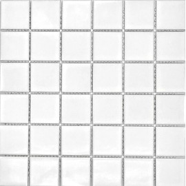 Squarefeet Depot White 2x2 Shiny Porcelain Mosaic Tile Backsplash Wall Floor Kitchen Bath