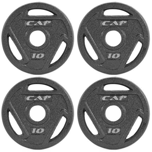 CAP Barbell 2-Inch Olympic Grip Weight Plate, 10 lb, Set