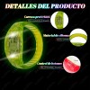 6 Pulsera Luz Led Luminosa Verde Boda Fiesta Evento Conciert