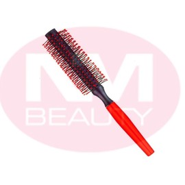 NM Beauty Professional Anti-Static Hair Brush, Curl and Dry Roll Brush for Blow Drying, Hair Styling Tool, Red (Pack of 2)