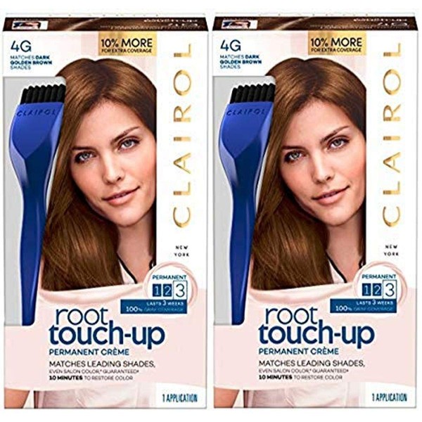 Clairol Nice N' Easy Root Touch Up, 104g, Dark Golden Brown, 2 Kits, 2 Count