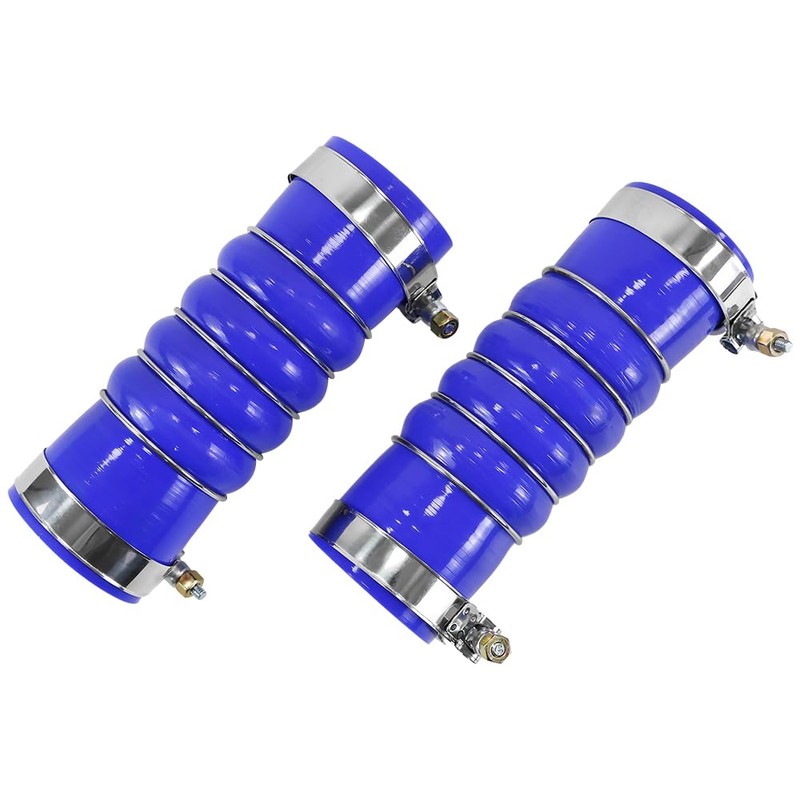 2PCS Silicone Upper Radiator Hoses with Clamps 2.5" ID Compatible