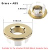 2Pcs Sink Overflow Cover, Sink Trim Overflow Ring, Round Caps