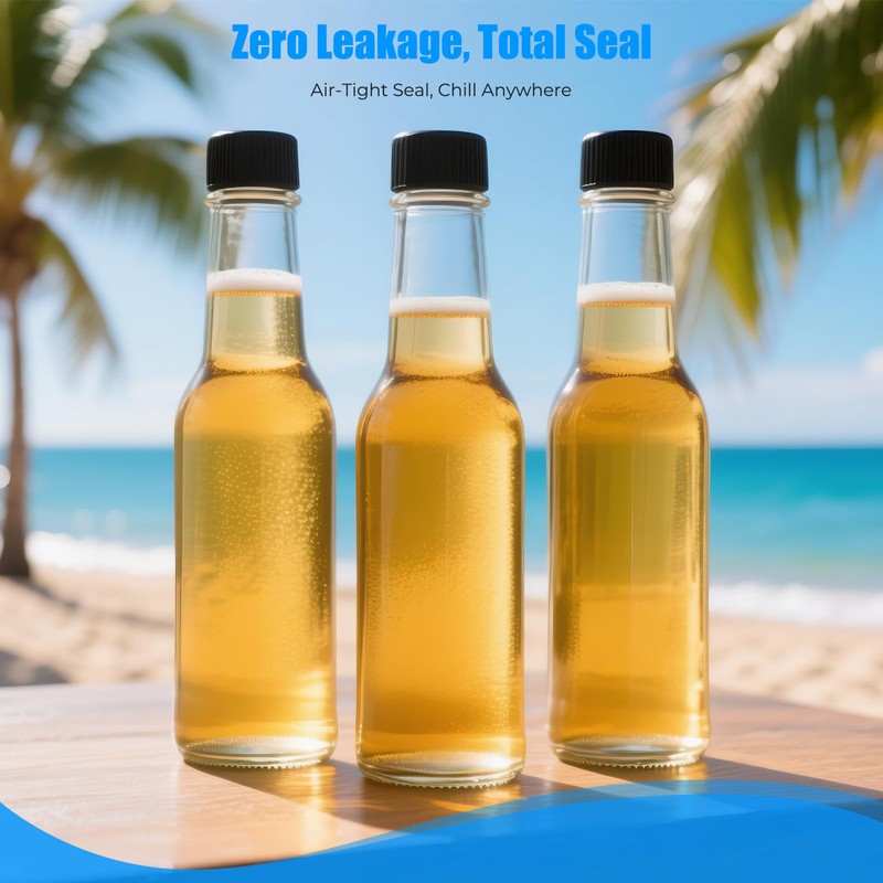 5 oz Hot Sauce Glass Bottles with Leak Proof Cap,Orifice