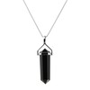 Franki Baker Double Point Long A Quality Black Agate Pendant