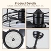 Asyko Caged Ceiling Fan with Light - Bladeless Black Ceiling
