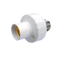 Motion Sensor Light Socket Adapter, E26/E27 Screw-in Light Sensor Sockets for Automatic Control On/Off, Auto Dusk-to-Dawn Smart Lamp Holder for Porch Storage Room Garage