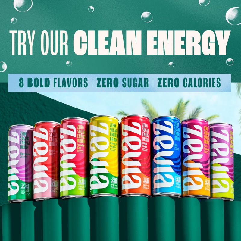 Zevia Zero Sugar Soda, Black Cherry, 12 Ounce Cans (Pack