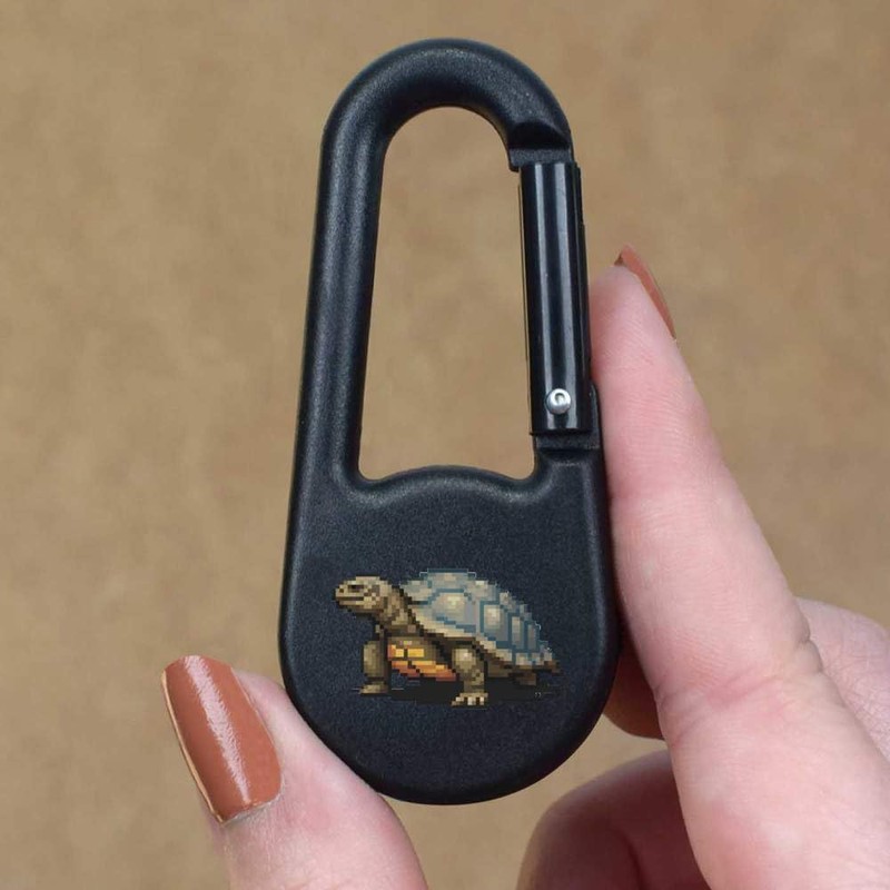 'Pixel Art Tortoise' Compass Keyring (KC00029018)