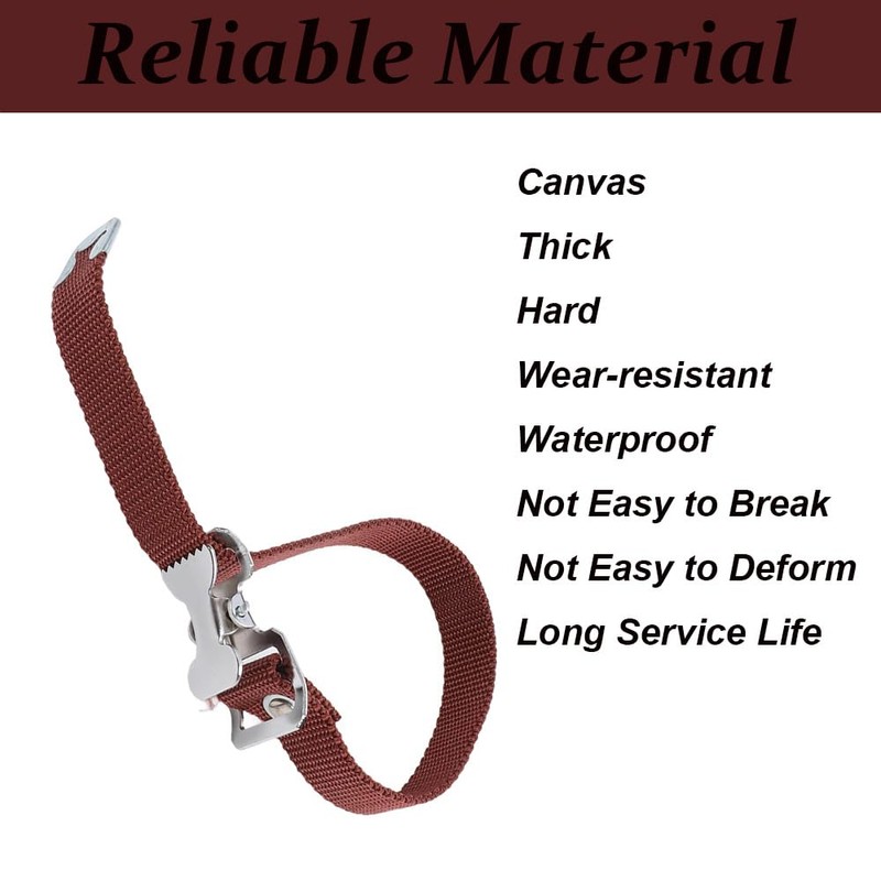 1 Pair Drywall Stilts Leg Band Straps Replacement, Brown Canvas