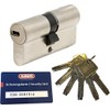ABUS EC660 Profil-Doppelzylinder Länge (a/b) 40/40mm (c=80mm) mit 6 Schlüssel,