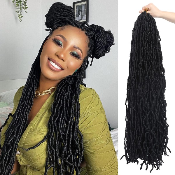 Beyond Beauty 6 Packs/Lot Nu Faux Locs Crochet Hair, 24 Inch, Pre