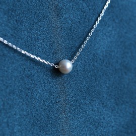 Single Pearl Necklace Crafted with 6mm Freshwater Cultured Pearl and Sterling Silver Adjustable Cable Chain, Gifts for Women, Teenage Girls