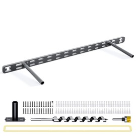 1pc Floating Shelf Bracket Heavy Duty,Decorative Floating Shelf Hardware Hidden Black Metal Fireplace Mantel Brackets (22"X8"X1.0" with Tools)