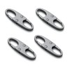 zelin Anti Theft Zipper Clips Double Opening, 4Pcs Zinc Alloy