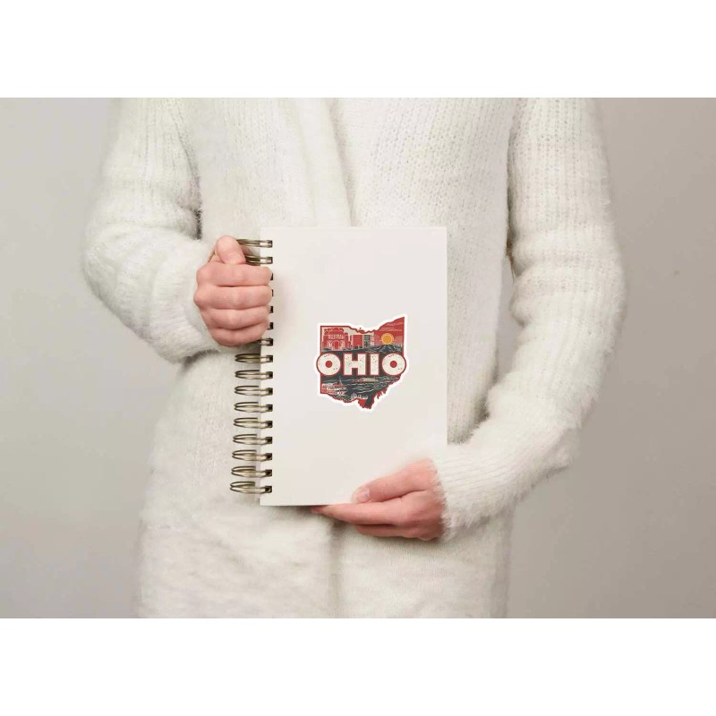Tweed & Co. Retro Vinyl State Sticker - Ohio -