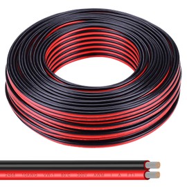 Shirbly 10 Gauge Wire 200FT Tinned Copper Wire-2 Conductor Parallel Wire Insulated Stranded Wire for Solar Panel Car Audio Automotive Low Voltage Electrical Wire for LED Lighting (10AWG 200FT)