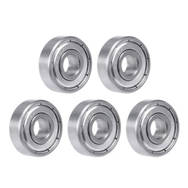 sourcing map S608ZZ Stainless Steel Ball Bearing 8x22x7mm Double Shielded S608Z Bearings (Z2 Lever) 5-Pack