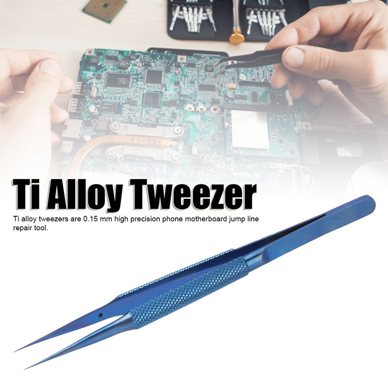 Ti Alloy Tweezer Microscope Motherboard Fingerprint Jump Line Wire Repair