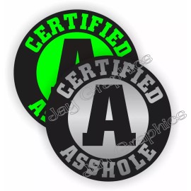 Unbranded/Generic Certified A-HOLE Funny Hard Hat Helmet Stickers / Foreman Laborer Decals A$$hole