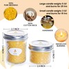 AGLARY Beeswax Candle in Glass, 5oz,Over 26H Burn Time, Elegant