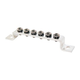 Blue Sea Systems 2306 100 Amp Mini Grounding BusBar with 6 screws, Silver