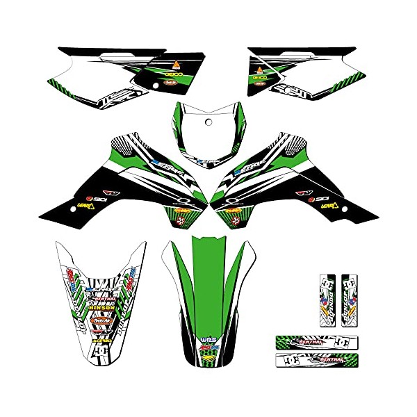 2021-2025 KLX 140 RF MAYHEM Green Senge Graphics Complete Kit