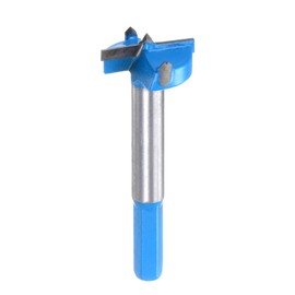 sourcing map Forstner Drill Bits 26mm (1 1/32") Hex Shank 3/8 inch, Carbide Forstner Bit Woodworking Hole Opener Cutter Tool for Wood Drilling/Cabinet Hinges, Blue