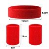 3PCS Sweatband Set, Sweat Bands Wristbands Soft Thickened Sweatband and