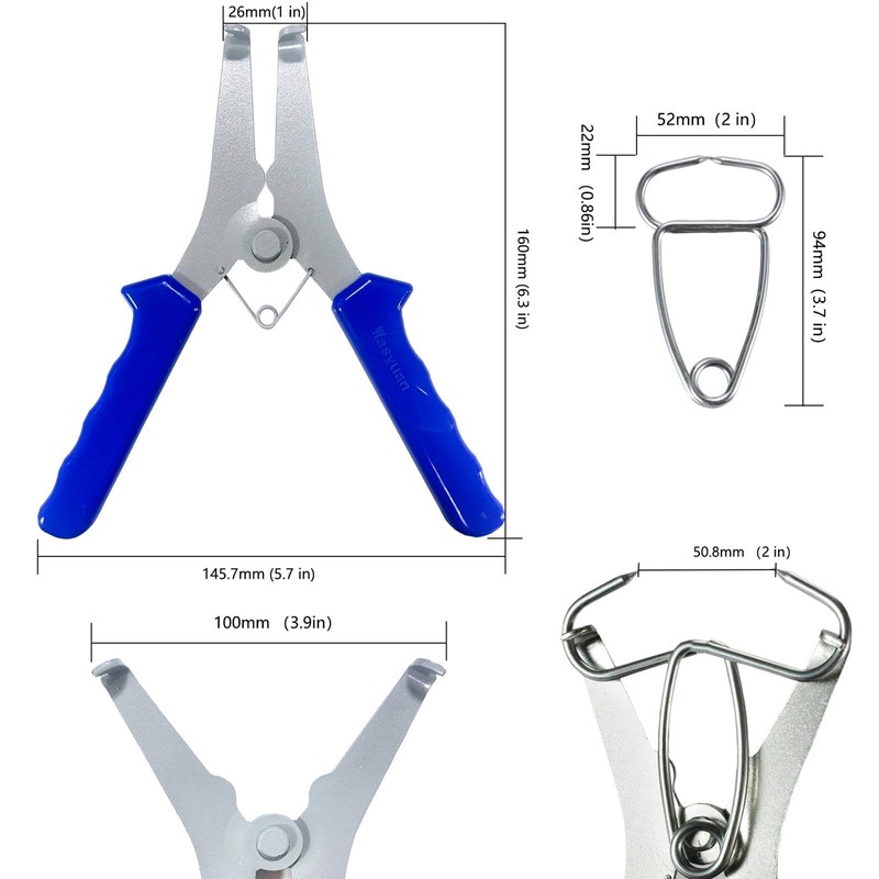 Milageto Miter Spring Pliers Set Tools 8 Miter Clamps Clipss