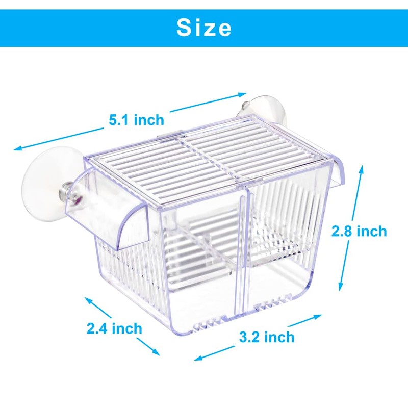 DaToo Fish Breeding Box Aquarium Holding Tank Transparent Fish Isolation