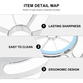 Hemoton Pineapple Slicer Blue Watermelon Slicer Cutter Stainless Steel Melon Fruit Round Quickly Cut Tool Multifunctional Peeler Corer for Cantaloupe Pineapple Pear Kitchen Slicer Gadget