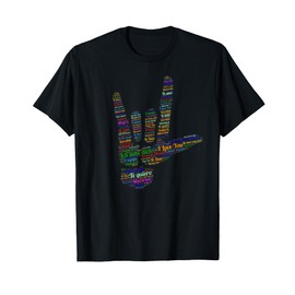 ASL Sign I Love You in Different 40 Languages, ASL T-Shirt