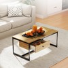 Manora Minimalist Coffee Table with Drawer, Modern Industrial Aesthetic Center