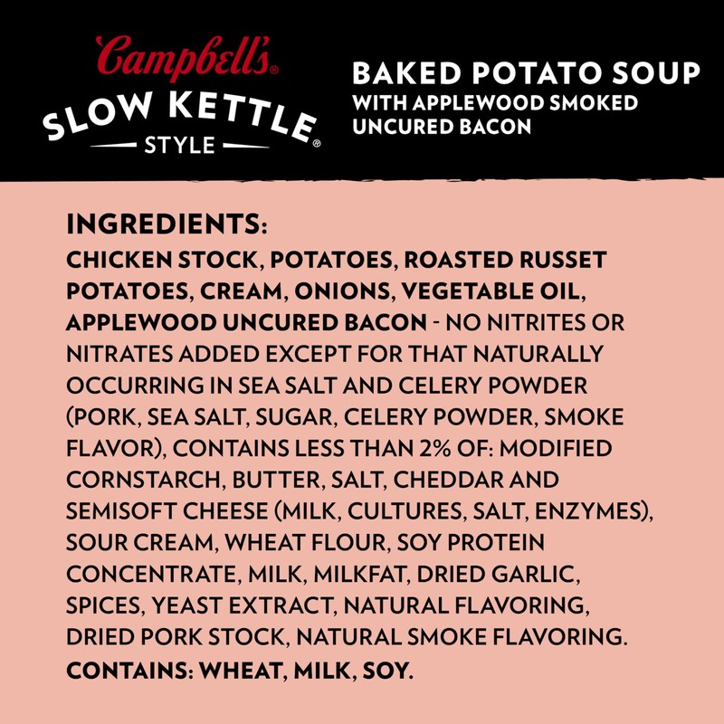 Campbell's Slow Kettle Style Baked Potato Soup with Applewood Smoked
