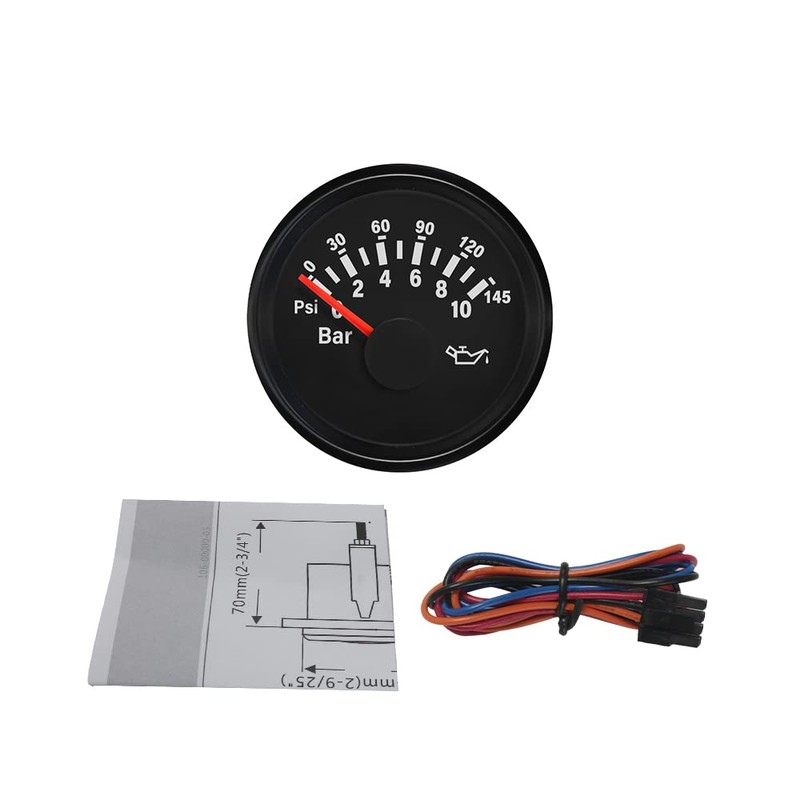 ELING Medidor de presión de aceite marino automático 0-10bar 0-145Psi