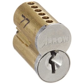 Arrow Lock 100CRP Satin Chrome Brass 6-Pin Pointe Interchangeable Uncombinated Core, AB Keyway (Pack of 1)