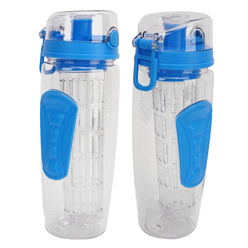 Fruit Infuser Water Bottle Anti Slip Grip Flip Top Lid