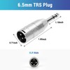 Togconn Adaptador TRS XLR de 1/4 pulgadas, paquete de 2