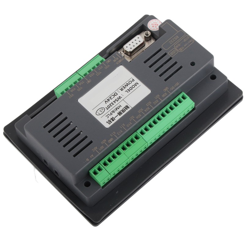 4.3in HMI PLC Touch Screen Transistor Output Switch Counts 12