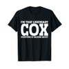 Cox Surname Funny Team Family Last Name Cox T-Shirt